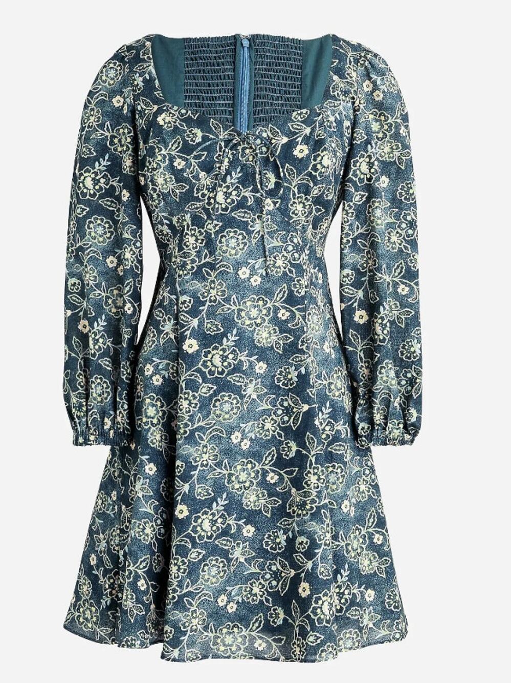 J Crew Vintage Vines Sweetheart Mini Dress Floral Back Zip Lined Size 10